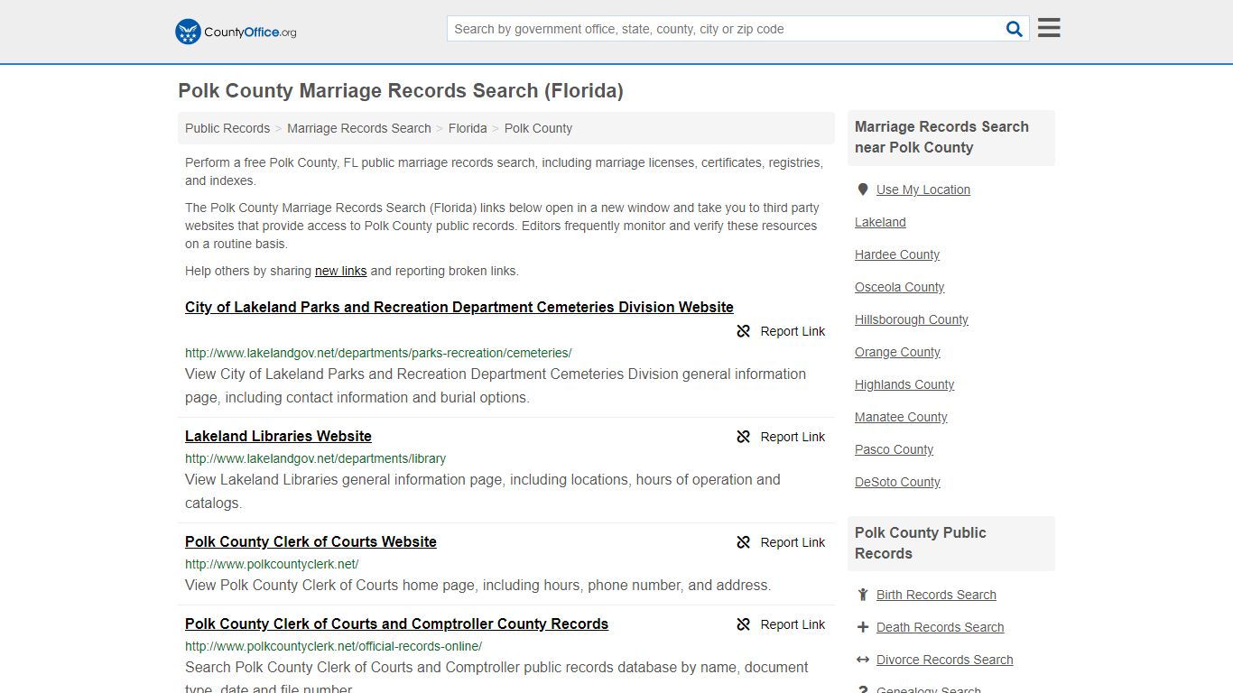 Marriage Records Search - Polk County, FL (Marriage ...