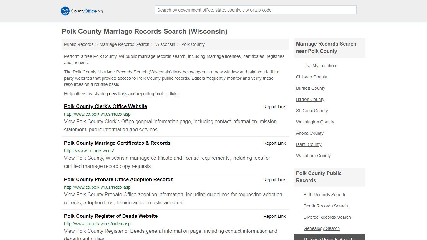 Marriage Records Search - Polk County, WI (Marriage ...